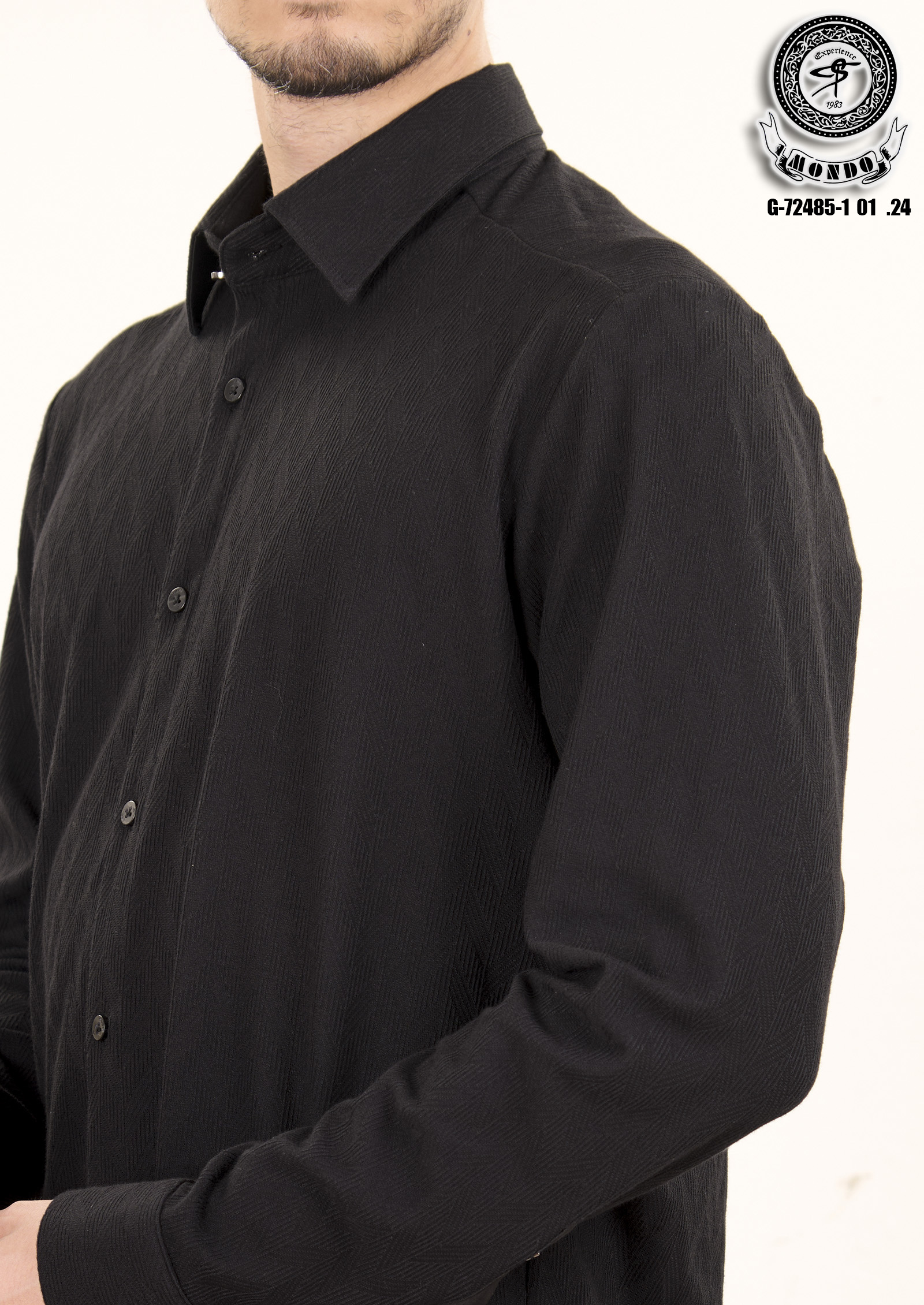 Hemd schwarz G-72485-1 – Bild 2