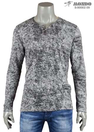 Shirt Grau Langarm S-90002