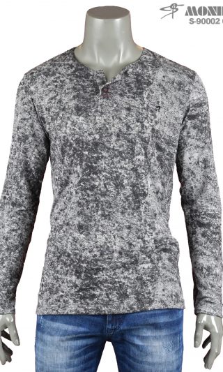 Shirt Grau Langarm S-90002