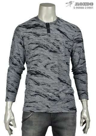 Shirt Grau Langarm S-90066-2