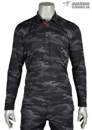 Shirt Schwarz Langarm S-90080